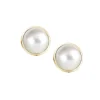 Jack Murphy Jewellers Bridal Jewellery | Jmj Gold Jewellery | 9ct Yellow Gold Freshwater Rub Over Pearl Studs