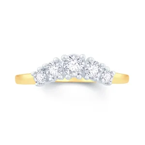 Jack Murphy Jewellers Yellow Gold Wedding & Eternity Rings | 18ct Yellow Gold Graduating Brilliant Round Diamond Wedding Ring 0.45ct