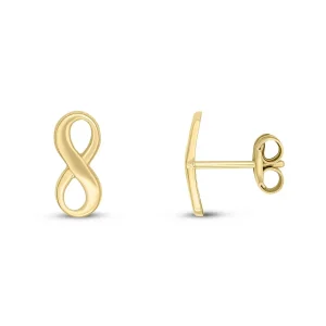 Jack Murphy Jewellers Jmj Gold Jewellery | 9ct Yellow Gold Light Infinity Stud Earrings