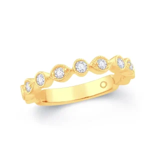 Jack Murphy Jewellers Yellow Gold Wedding & Eternity Rings | 18ct Yellow Gold Marquise & Round Fancy Cut Diamond Ring 0.25ct