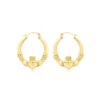 Jack Murphy Jewellers Jmj Gold Jewellery | 9ct Yellow Gold 24mm Claddagh Latch Hoop Earrings