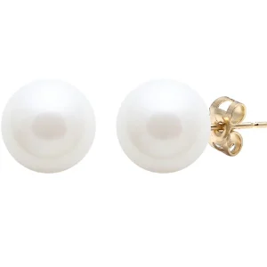Jack Murphy Jewellers Jmj Gold Jewellery | 9ct Yellow Gold 11mm Cultured River Pearl Earrings