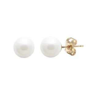 Jack Murphy Jewellers Jmj Gold Jewellery | 9ct Yellow Gold 6.5mm Cultured River Pearl Earrings