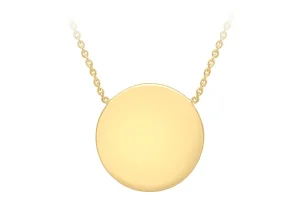 Jack Murphy Jewellers Jmj Gold Jewellery | 9ct Yellow Gold 15mm Disc Pendant Adjustable Necklace