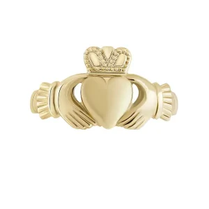 Jack Murphy Jewellers Jmj Gold Jewellery | 10ct Yellow Gold 10mm Ladies Claddagh Ring - Size O 1/2