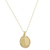 Jack Murphy Jewellers Childrens Jewellery | Jmj Gold Jewellery | 9ct Yellow Gold 12mm Miraculous Mary Diamond Cut Necklace
