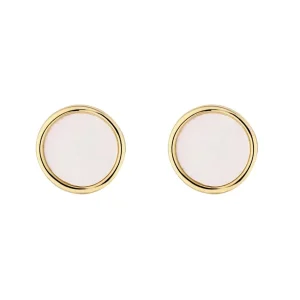 Jack Murphy Jewellers Jmj Gold Jewellery | 9ct Yellow Gold Mother of Pearl Disc Stud Earrings