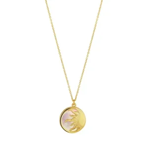 Jack Murphy Jewellers Jmj Gold Jewellery | 9ct Yellow Gold Mother of Pearl Sun Silhouette Necklace