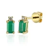 Jack Murphy Jewellers Jmj Gold Jewellery | Jmj Gemstone Jewellery | 9ct Yellow Gold Octagon Peridot & Diamond Stud Earrings