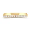 Jack Murphy Jewellers Yellow Gold Wedding & Eternity Rings | 18ct Yellow Gold Offset 65% Spread Round Diamond Ring 0.25ct
