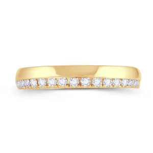 Jack Murphy Jewellers Yellow Gold Wedding & Eternity Rings | 18ct Yellow Gold Offset 65% Spread Round Diamond Ring 0.25ct