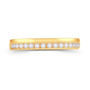 Jack Murphy Jewellers Yellow Gold Wedding & Eternity Rings | 18ct Yellow Gold Offset Brilliant Round Claw 3mm Diamond Ring 0.20ct