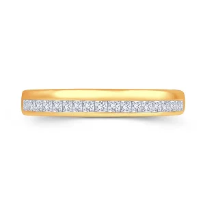 Jack Murphy Jewellers Yellow Gold Wedding & Eternity Rings | 18ct Yellow Gold Offset Claw 3mm Princess Cut Diamond Ring 0.30ct