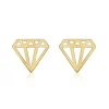 Jack Murphy Jewellers Childrens Jewellery | Jmj Gold Jewellery | 9ct Yellow Gold Open Diamond Shape Stud Earrings