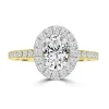 Jack Murphy Jewellers Natural Halo Diamond Rings | 18ct Yellow Gold Oval & Halo & Shoulder Set Diamond Ring 1.16ct