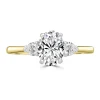 Jack Murphy Jewellers Natural Three-Stone Diamond Rings | 18ct Yellow Gold Oval & Pear Three Stone Diamond Ring 1.21ct