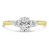 Jack Murphy Jewellers Natural Three-Stone Diamond Rings | 18ct Yellow Gold Oval & Pear Three Stone Diamond Ring, 0.58ct