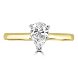 Jack Murphy Jewellers Natural Solitaire Diamond Rings | 18ct Yellow Gold Pear Cut Solitaire Diamond Ring, 1.01ct