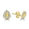 Jack Murphy Jewellers Jmj Gold Jewellery | 9ct Yellow Gold Pear Shaped Halo Diamond Stud Earrings