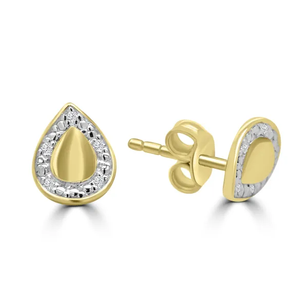 ct_yellow_gold_pear_shape_0.webp Jack Murphy Jewellers Jmj Gold Jewellery | 9ct Yellow Gold Pear Shaped Halo Diamond Stud Earrings