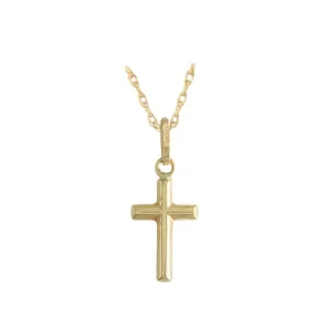 Jack Murphy Jewellers Childrens Jewellery | Jmj Gold Jewellery | 9ct Yellow Gold Plain Cross Pendant Necklace