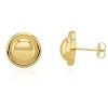 Jack Murphy Jewellers Jmj Gold Jewellery | 9ct Yellow Gold Rimmed Button Earrings