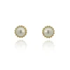 Jack Murphy Jewellers Bridal Jewellery | Jmj Gold Jewellery | 9ct Yellow Gold Rope Edge Cultured Pearl Stud Earrings