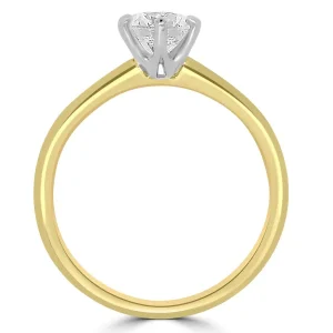 Jack Murphy Jewellers Natural Solitaire Diamond Rings | 18ct Yellow Gold Round Brilliant Solitaire Diamond Ring, 0.70ct