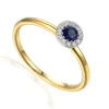 Jack Murphy Jewellers Jmj Birthstone Jewellery | All Jmj & Branded Fashion Jewellery | 9ct Yellow Gold September Birthstone Sapphire & Diamond Halo Ring