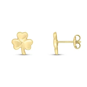 Jack Murphy Jewellers Jmj Gold Jewellery | 9ct Yellow Gold Shamrock Stud Earrings