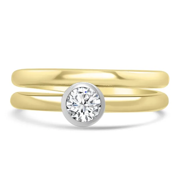 ct_yellow_gold_solitaire__0-3.webp Jack Murphy Jewellers Jmj Diamond Set Jewellery | Jmj Gold Jewellery | 18ct Yellow Gold Solitaire 0.21ct Diamond Split Band Ring