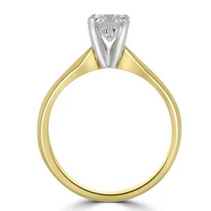 Jack Murphy Jewellers Natural Solitaire Diamond Rings | 18ct Yellow Gold Solitaire Brilliant Round Diamond Ring, 0.60ct