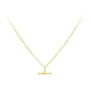 Jack Murphy Jewellers All Jmj & Branded Fashion Jewellery | Jmj Gold Jewellery | 9ct Yellow Gold T-Bar 18" Figaro Necklace