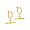 Jack Murphy Jewellers Jmj Gold Jewellery | 9ct Yellow Gold T-Bar 10mm Creole Hoops Earrings