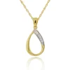 Jack Murphy Jewellers Jmj Diamond Set Jewellery | Jmj Gold Jewellery | 9ct Yellow Gold Tear Drop Diamond Set Pendant Necklace, 0.02ct