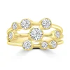 Jack Murphy Jewellers Jmj Diamond Set Jewellery | Jmj Gold Jewellery | 18ct Yellow Gold Three Row Bubble Diamond Ring 0.87ct