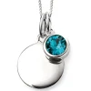 Jack Murphy Jewellers Jmj Birthstone Jewellery | Jmj Sterling Silver Jewellery | December Sterling Silver Crystal Birthstone Personalising Necklace