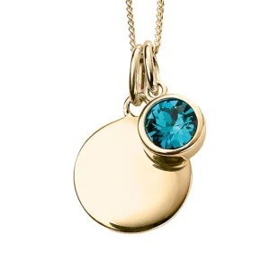 Jack Murphy Jewellers Jmj Birthstone Jewellery | December Yellow Gold Plate Crystal Birthstone Personalising Necklace