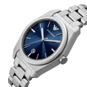 Emporio Armani Mens Emporio Armani Watches | 41mm Men's Blue Dial Stainless Steel Bracelet Watch