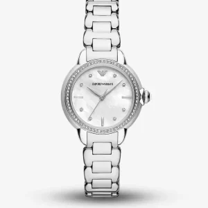 Emporio Armani Ladies Emporio Armani Watches | 32mm Mia Mother of Pearl Link Watch