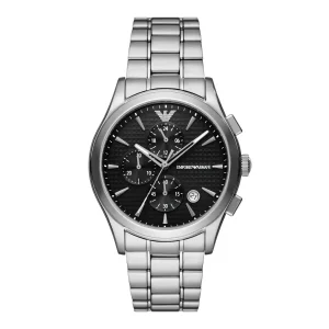 Emporio Armani Mens Emporio Armani Watches | 42mm Paolo Chronographic Black Dial Watch