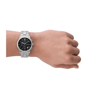 Emporio Armani Mens Emporio Armani Watches | 42mm Paolo Chronographic Black Dial Watch