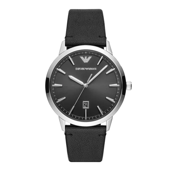 emporio_armani_mm_ruggero_0-1.webp Emporio Armani Mens Emporio Armani Watches | 43mm Ruggero Black Dial Leather Strap Watch