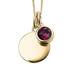 Jack Murphy Jewellers Jmj Birthstone Jewellery | February Yellow Gold Plate Crystal Birthstone Personalising Necklace