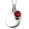 Jack Murphy Jewellers Jmj Birthstone Jewellery | Jmj Sterling Silver Jewellery | July Sterling Silver Crystal Birthstone Personalising Necklace
