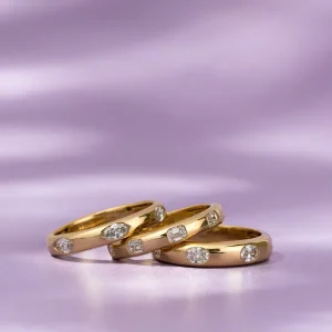 Jack Murphy Jewellers Yellow Gold Wedding Rings | Yellow Gold Wedding & Eternity Rings | Marquise Cut Diamond, 18ct Yellow Gold 3mm Band, 0.30ct