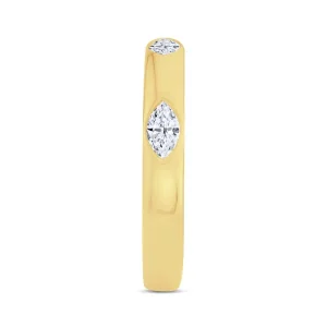 Jack Murphy Jewellers Yellow Gold Wedding Rings | Yellow Gold Wedding & Eternity Rings | Marquise Cut Diamond, 18ct Yellow Gold 3mm Band, 0.30ct