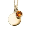 Jack Murphy Jewellers Jmj Birthstone Jewellery | November Yellow Gold Plate Crystal Birthstone Personalising Necklace