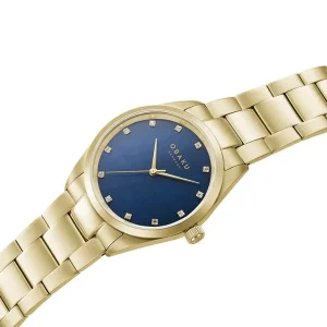 Obaku Ladies Obaku Watches | 36mm CHILI - BERYL Gold Toned Crystal Dial Link Watch