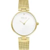 Obaku Ladies Obaku Watches | 32mm DIAMANT - GOLD Diamond Set Steel Mesh Watch